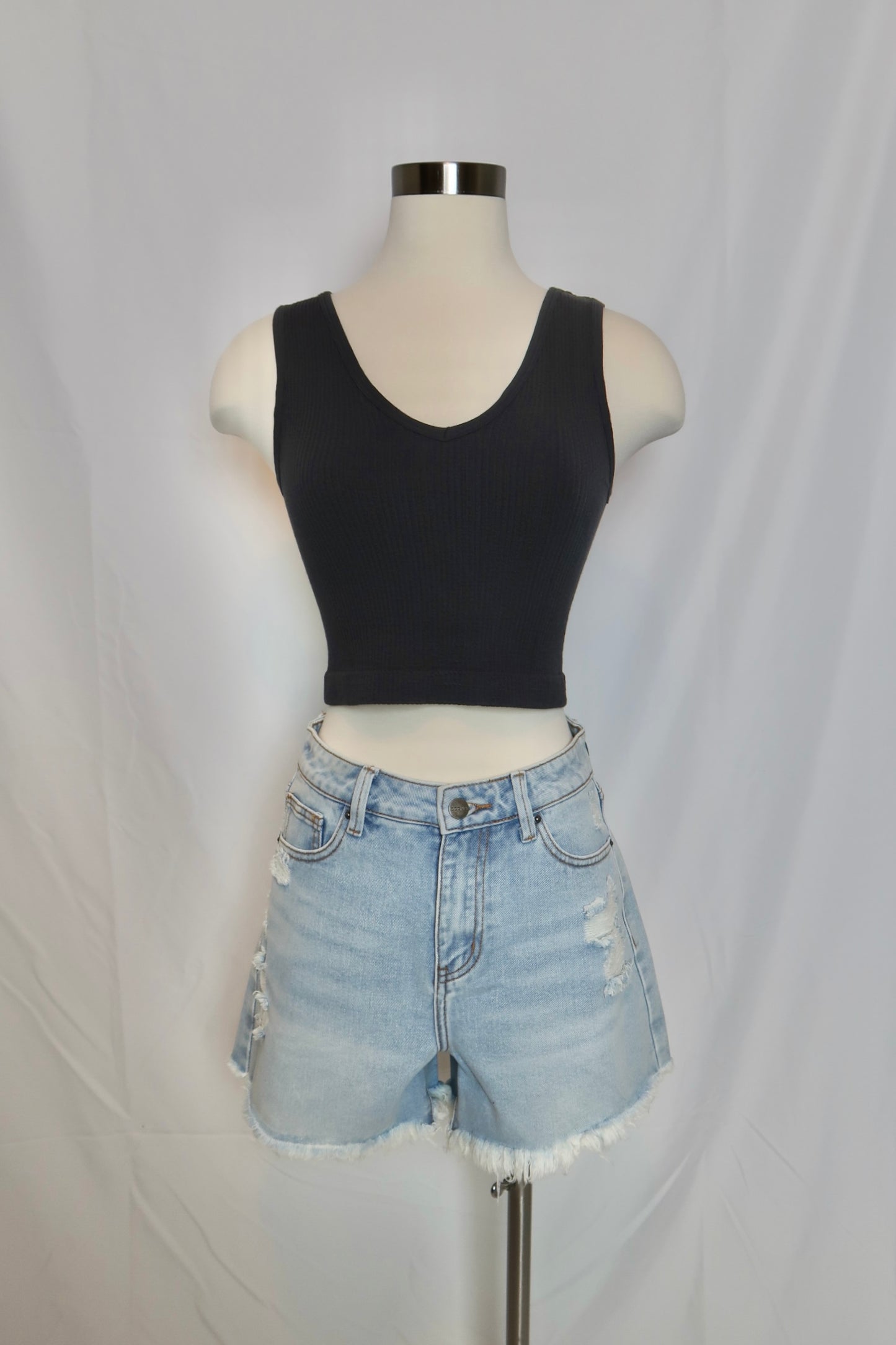 Reversible Crop Top | Black