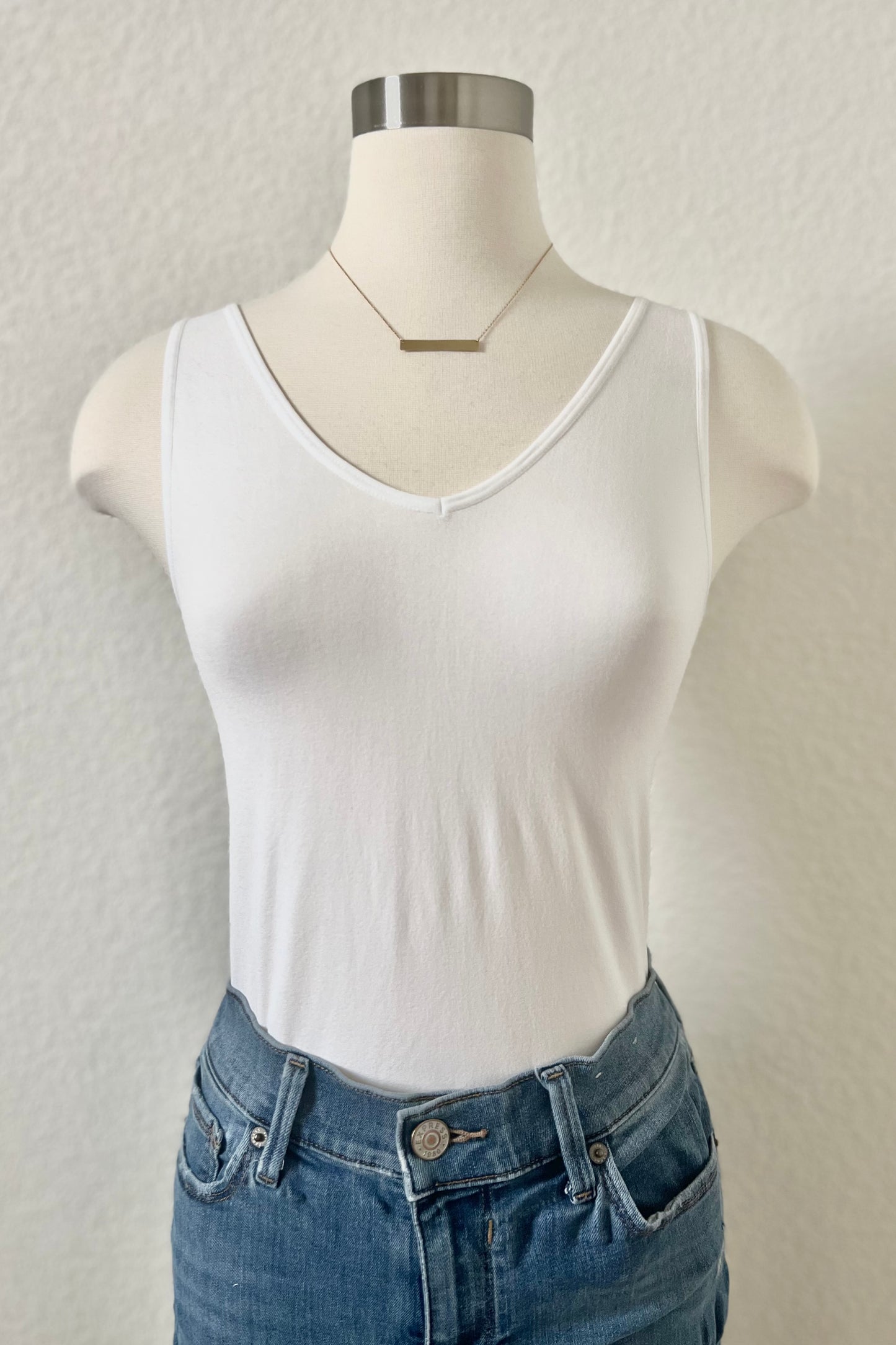 Jay Reversible Sleeveless Top | White