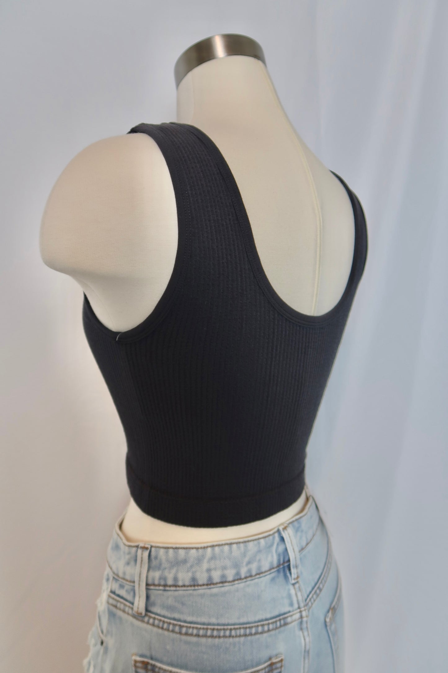 Reversible Crop Top | Black