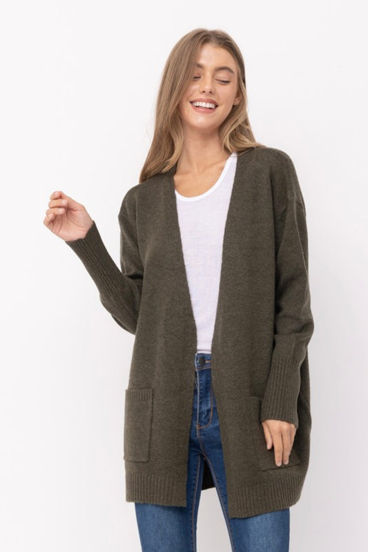 Like Butter Short Cardigan | Olive