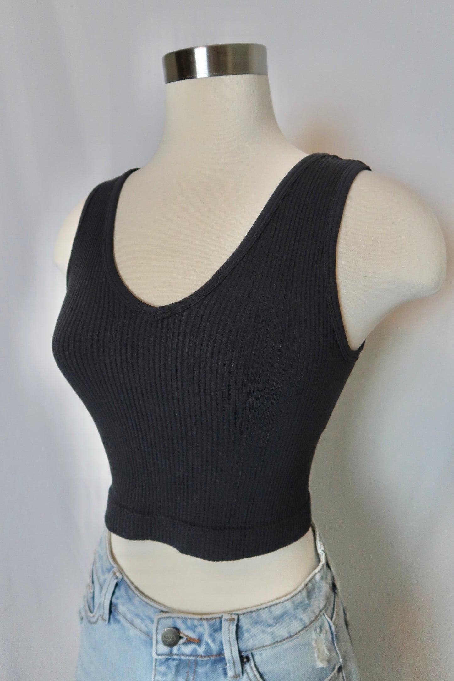 Reversible Crop Top | Black