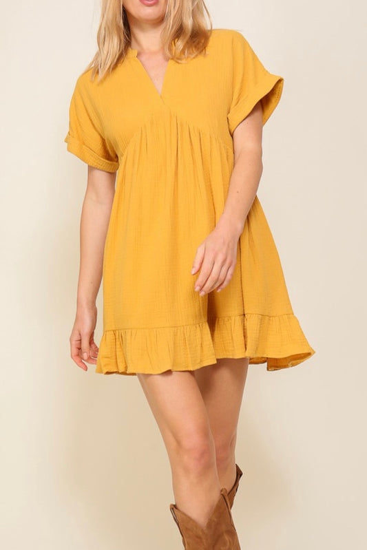 Sunflower Mini Dress | Yellow