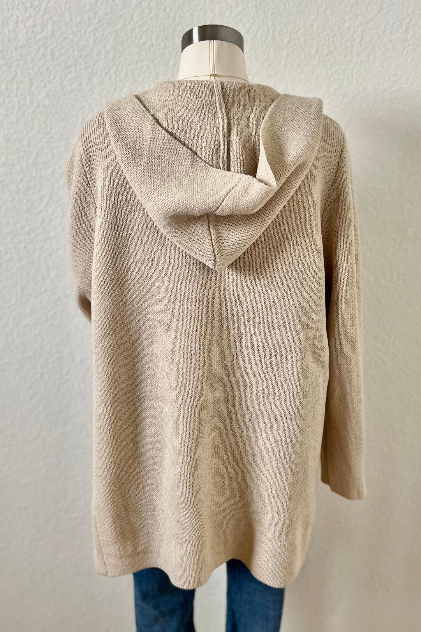 Erin Hooded Cardigan | Beige