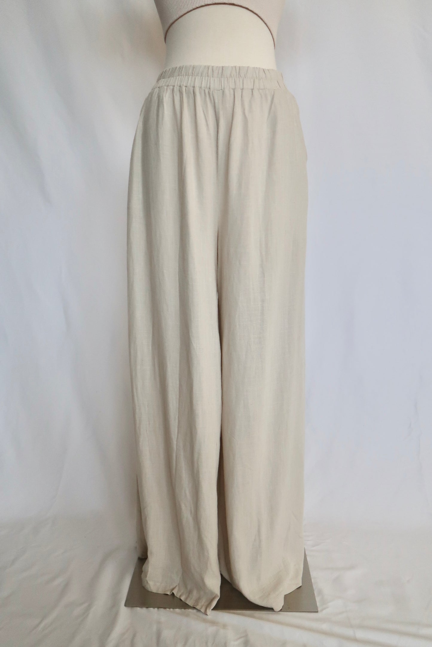 Lucy Wide Leg Pants | Beige