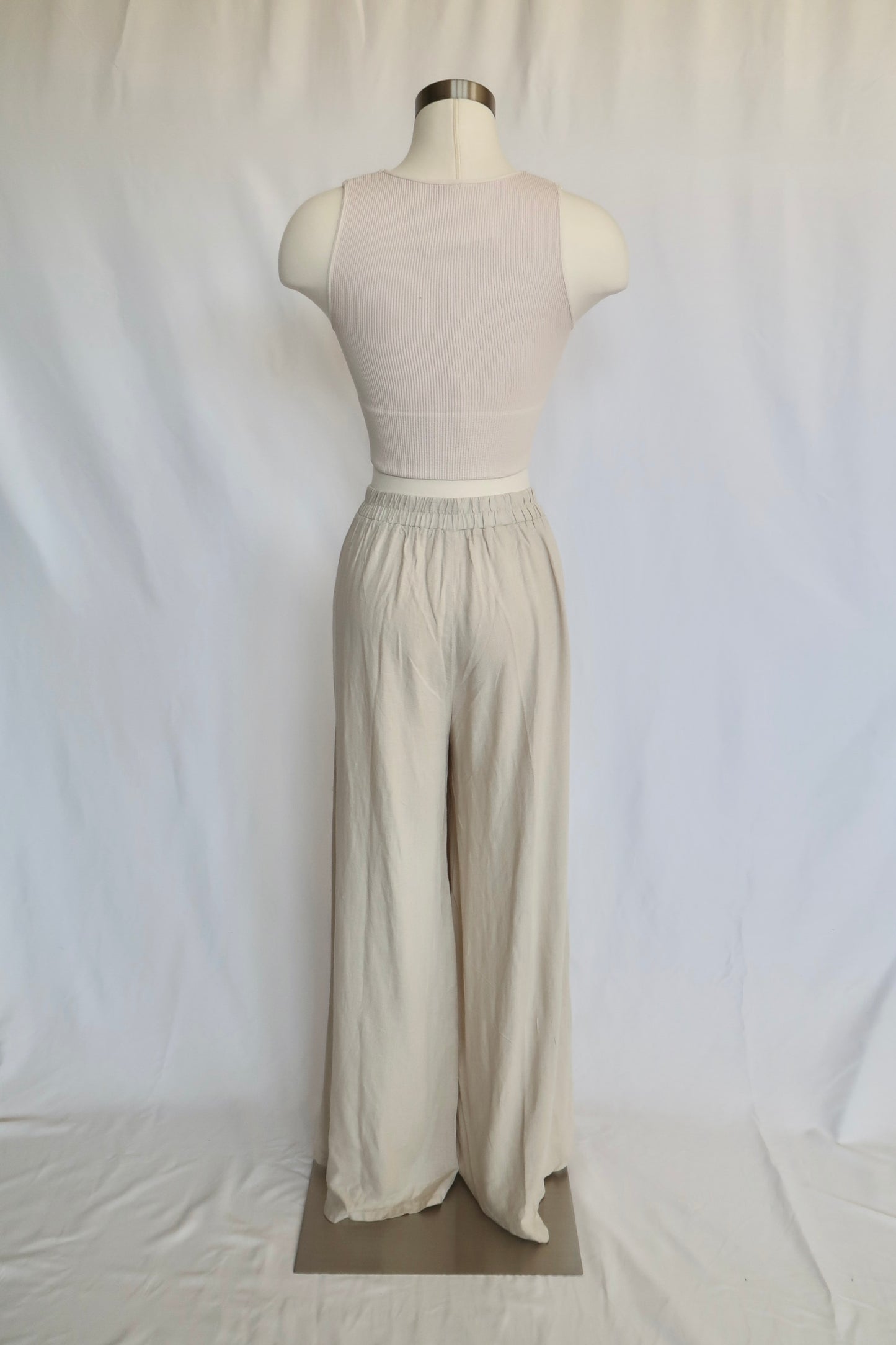 Lucy Wide Leg Pants | Beige