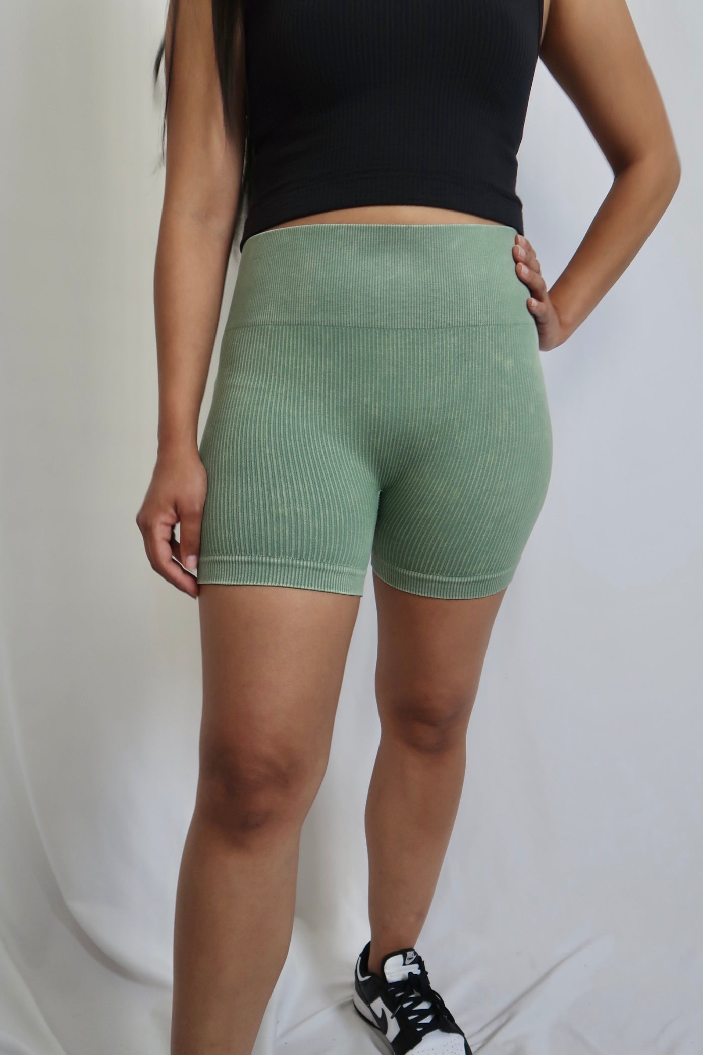 Elle Vintage Biker Shorts | Sage