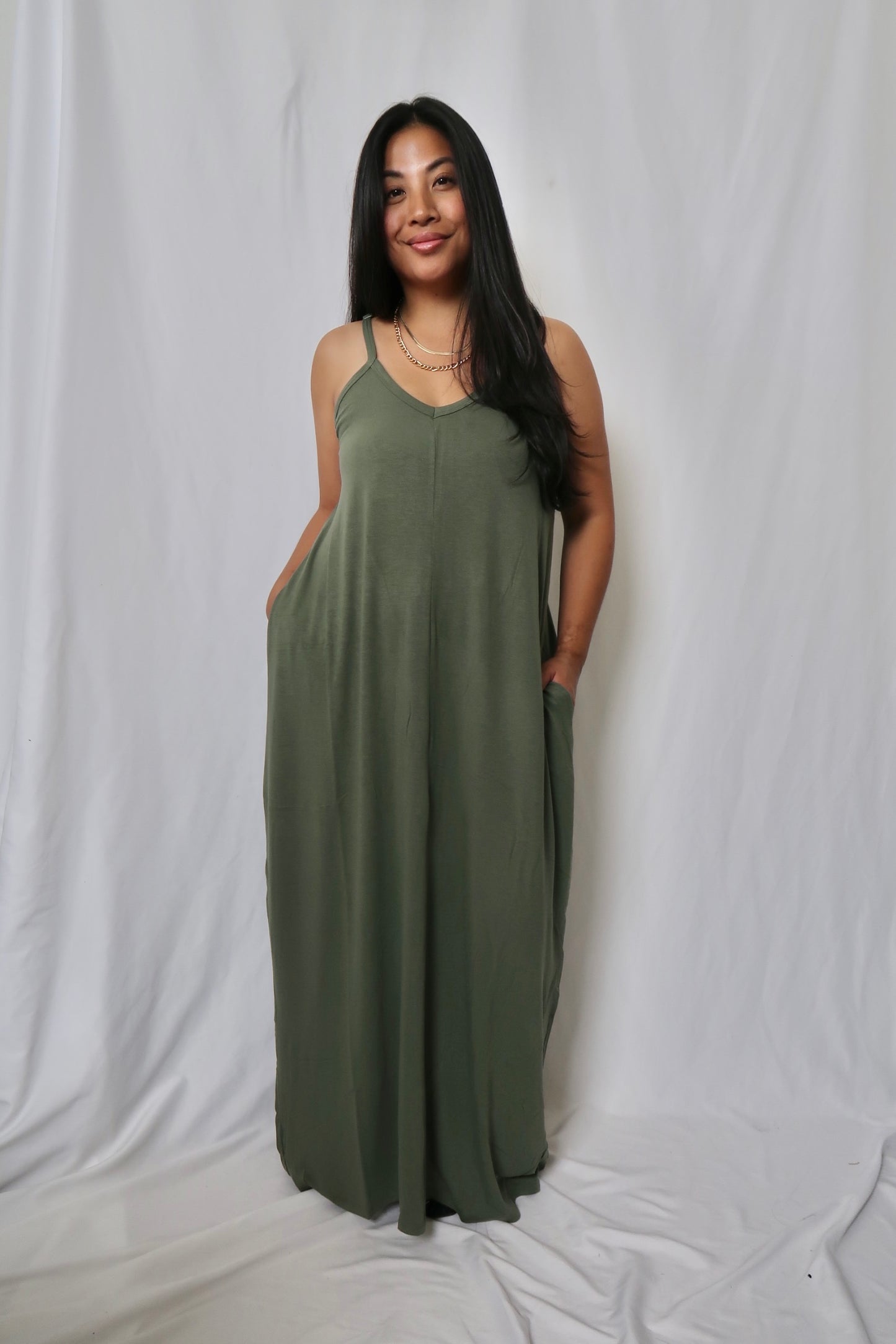 Don't Bother Maxi Dress | Olive