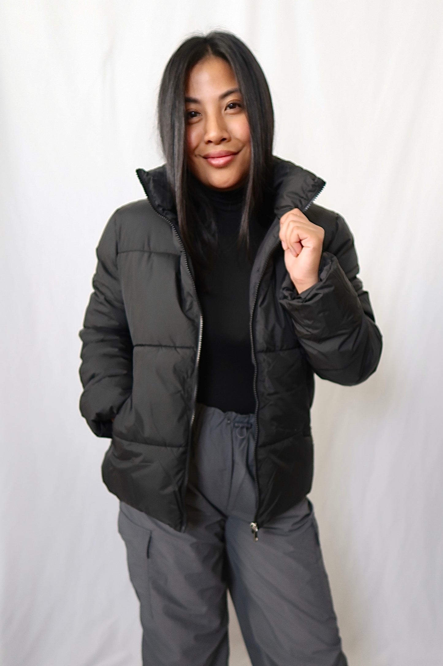 Semi Puffer Jacket | Black